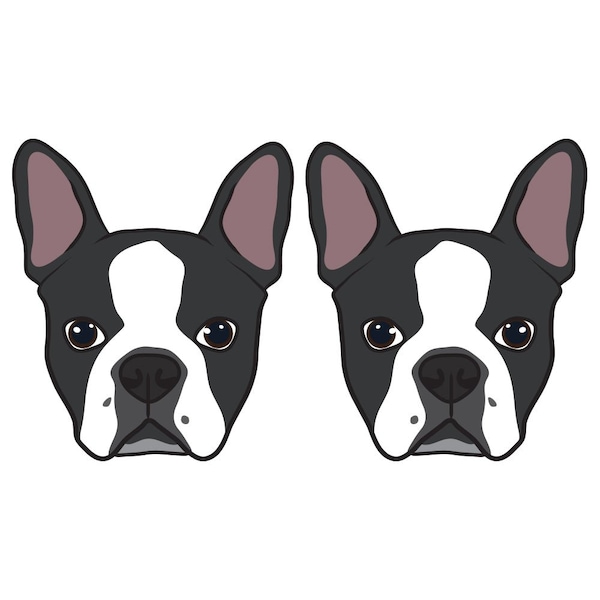 Boston Terrier Dog Decal, Dog Lover Decor Vinyl Sticker